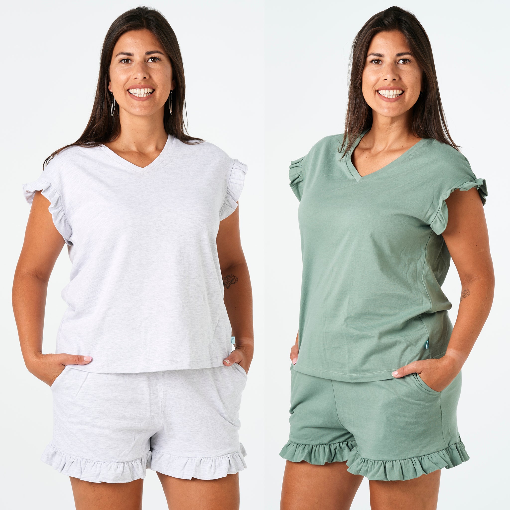 Matapouri Cotton Pyjama Sets Bluebell and Lily