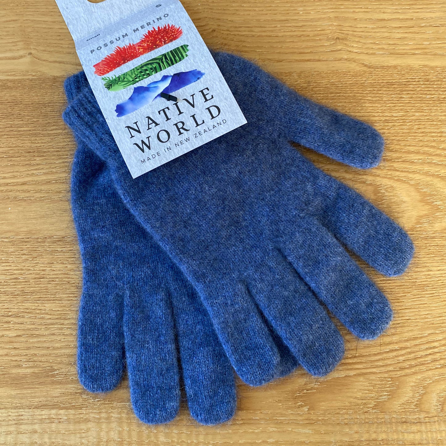 Bluebell Possum Merino Gloves