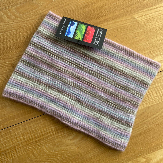 Pink Stripe Possum Merino Neckwarmer