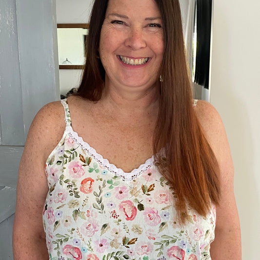 Pink Floral Cotton Chemise Nightie