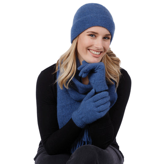 Bluebell Possum Merino Gloves